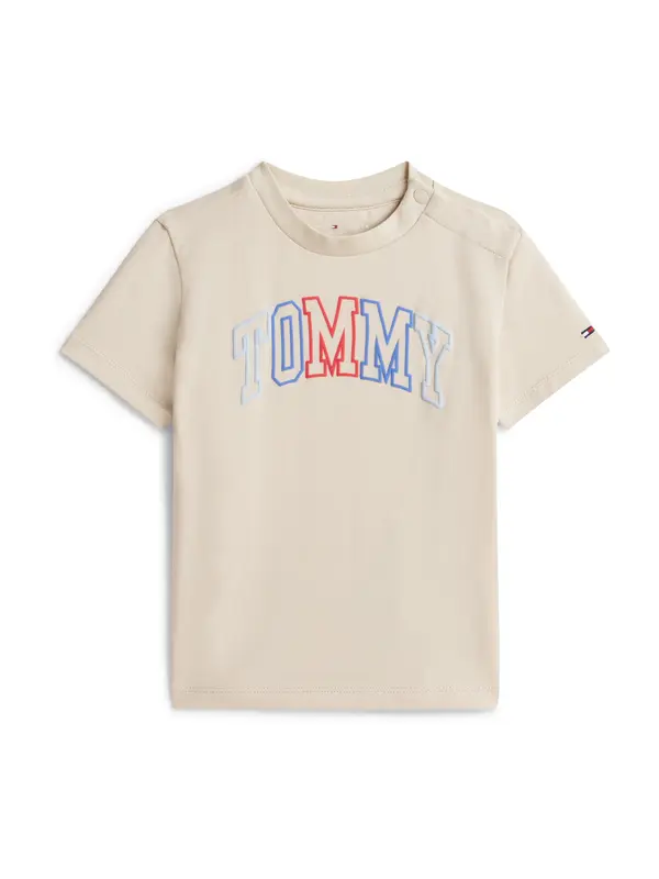 TOMMY HILFIGER TOMMY HILFIGER Majica  bež / modra / svetlo modra / rdeča