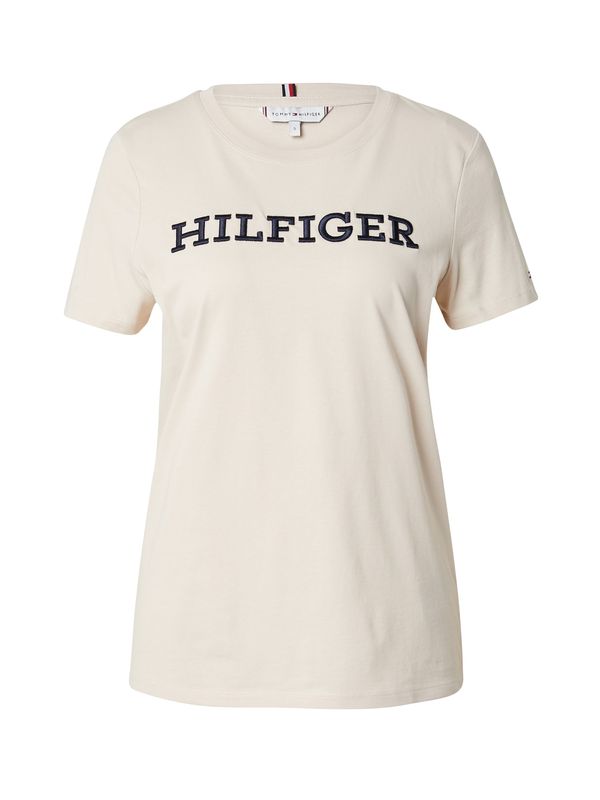 TOMMY HILFIGER TOMMY HILFIGER Majica  bež / mornarska / rdeča / bela