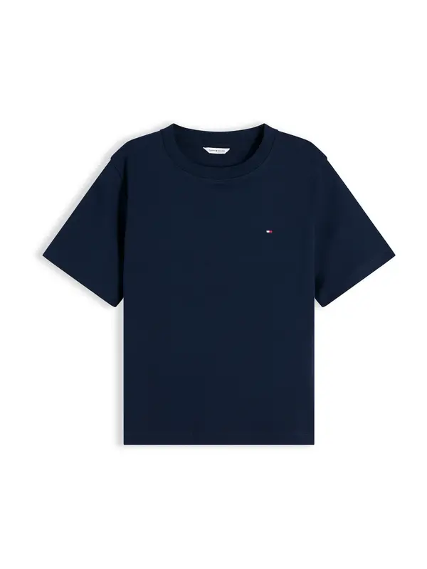 TOMMY HILFIGER TOMMY HILFIGER Majica 'Boxy Interlock'  temno modra