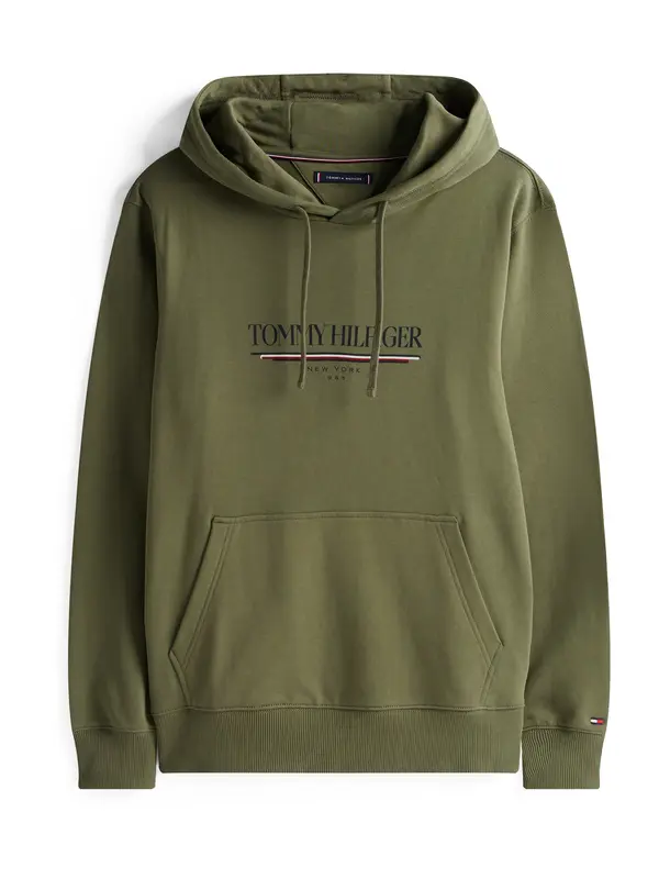 TOMMY HILFIGER TOMMY HILFIGER Majica 'BRAND LOVE'  mornarska / oliva / brusnica