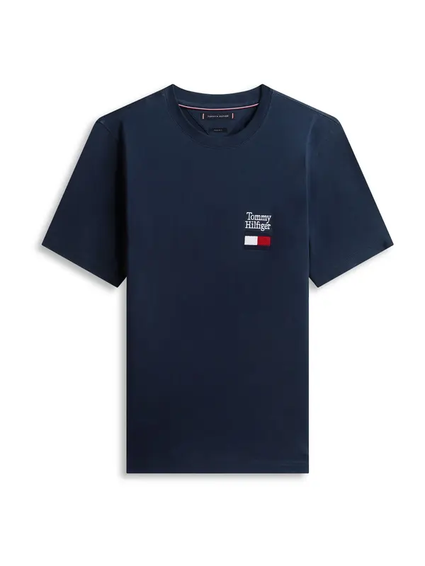 TOMMY HILFIGER TOMMY HILFIGER Majica 'Brand Love'  mornarska / rdeča / bela