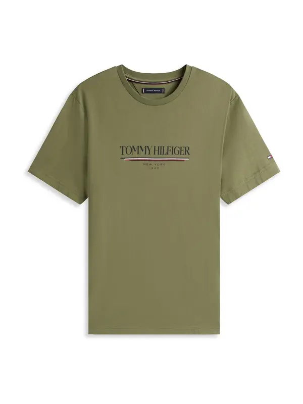 TOMMY HILFIGER TOMMY HILFIGER Majica 'BRAND LOVE'  mornarska / zelena / rdeča / bela