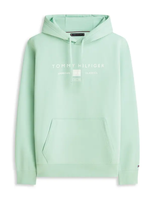 TOMMY HILFIGER TOMMY HILFIGER Majica 'BRAND LOVE'  svetlo zelena / bela