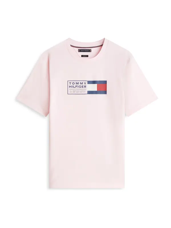 TOMMY HILFIGER TOMMY HILFIGER Majica 'BRAND LOVE'  temno modra / roza / rdeča / bela