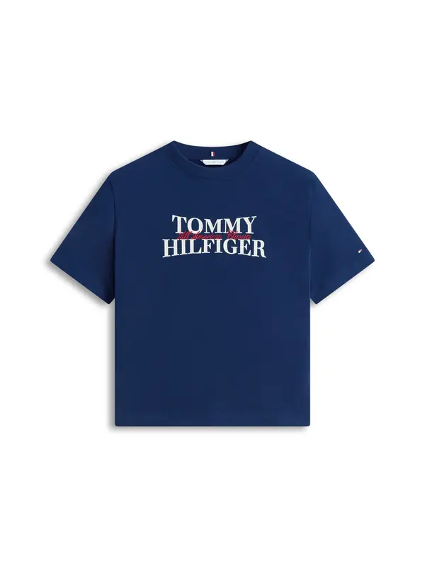 TOMMY HILFIGER TOMMY HILFIGER Majica 'CLASSIC'  mornarska / živo rdeča / bela