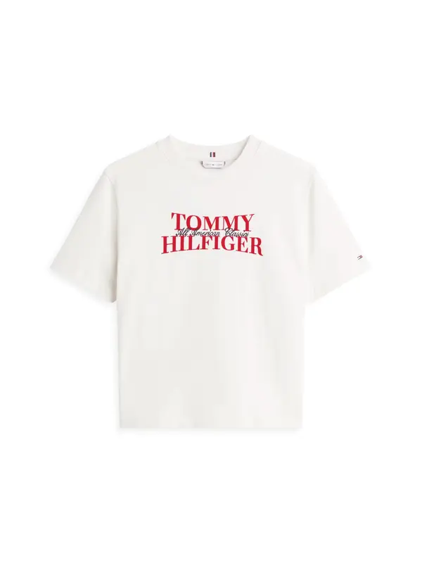 TOMMY HILFIGER TOMMY HILFIGER Majica 'CLASSIC'  rdeča / črna / bela