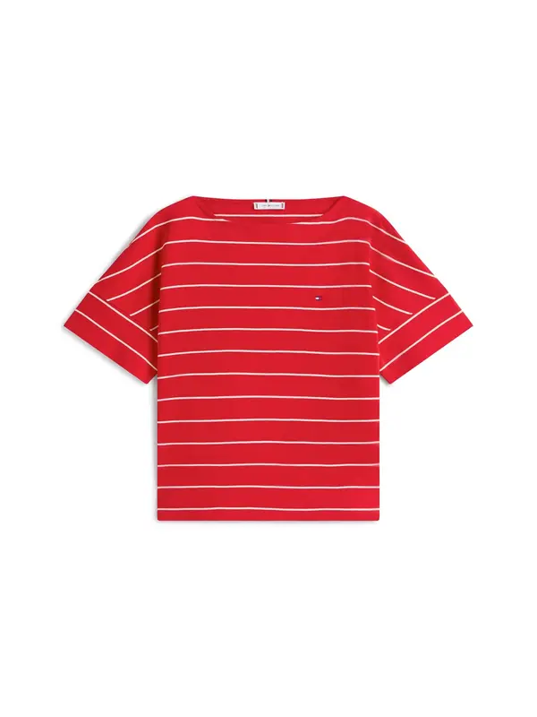 TOMMY HILFIGER TOMMY HILFIGER Majica 'CODY'  rdeča / bela