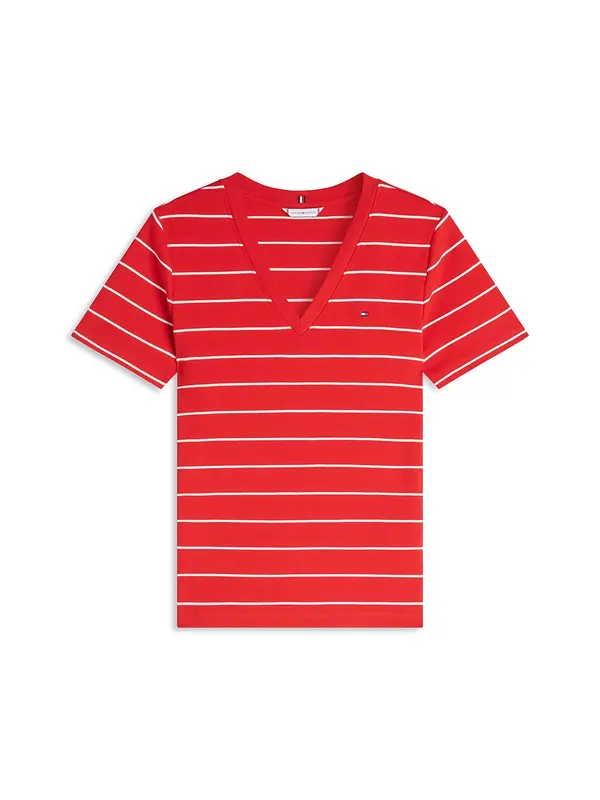 TOMMY HILFIGER TOMMY HILFIGER Majica 'Cody'  rdeča / bela