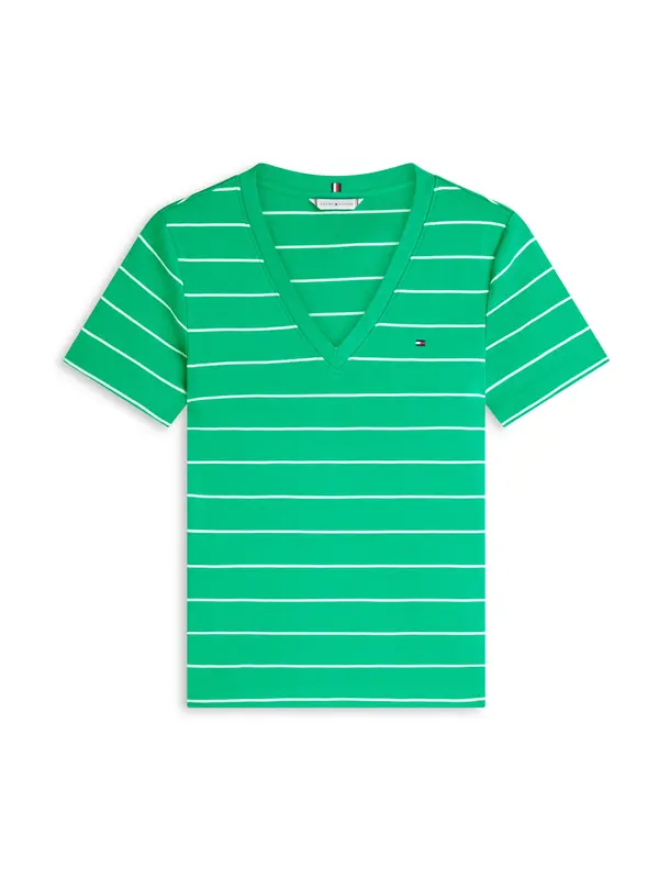 TOMMY HILFIGER TOMMY HILFIGER Majica 'CODY'  zelena / bela