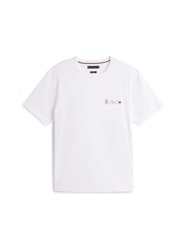 TOMMY HILFIGER TOMMY HILFIGER Majica  črna / bela