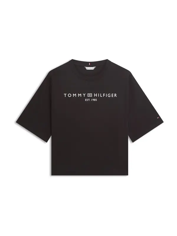 TOMMY HILFIGER TOMMY HILFIGER Majica  črna / bela