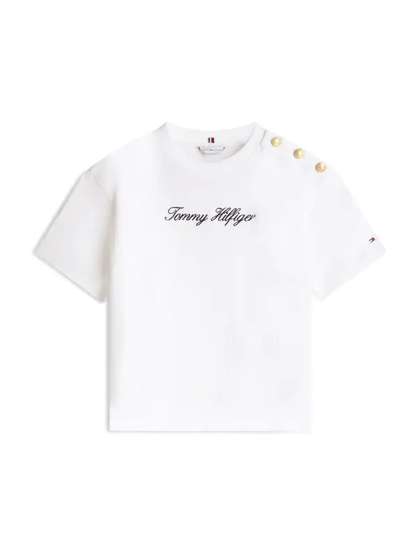 TOMMY HILFIGER TOMMY HILFIGER Majica  črna / bela