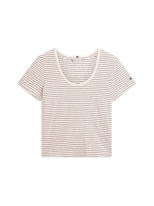 TOMMY HILFIGER TOMMY HILFIGER Majica  črna / bela