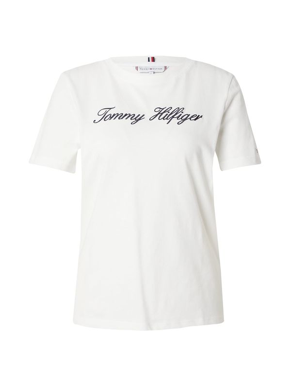 TOMMY HILFIGER TOMMY HILFIGER Majica  črna / bela