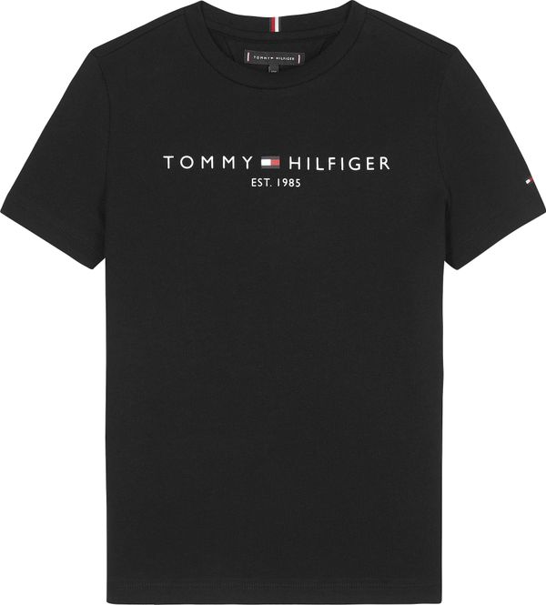 TOMMY HILFIGER TOMMY HILFIGER Majica  črna / bela