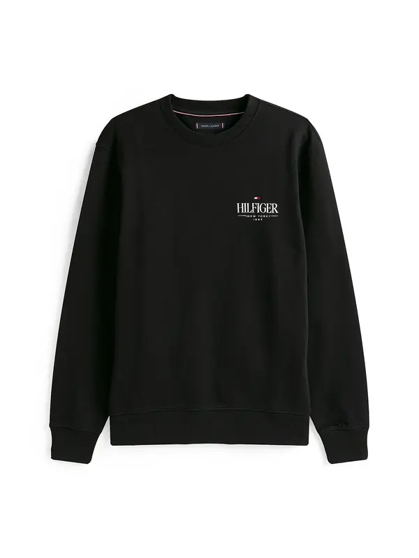 TOMMY HILFIGER TOMMY HILFIGER Majica  črna / bela