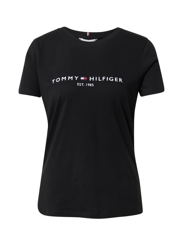 TOMMY HILFIGER TOMMY HILFIGER Majica  črna / bela