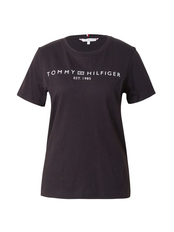 TOMMY HILFIGER TOMMY HILFIGER Majica  črna / bela