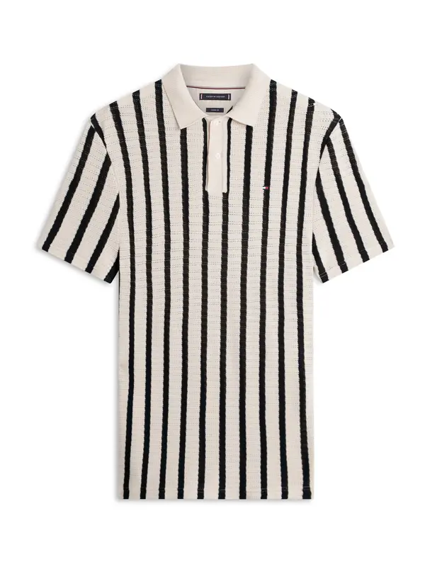 TOMMY HILFIGER TOMMY HILFIGER Majica  ecru / črna