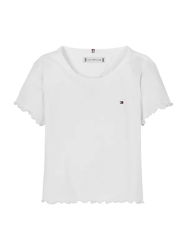 TOMMY HILFIGER TOMMY HILFIGER Majica 'Essential Extra Slim Short Sleeve'  bela