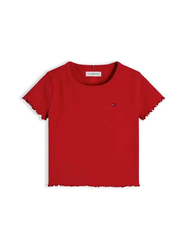 TOMMY HILFIGER TOMMY HILFIGER Majica 'Essential Extra Slim Short Sleeve'  rdeča