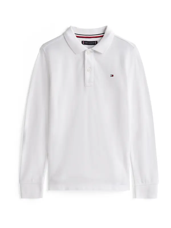TOMMY HILFIGER TOMMY HILFIGER Majica 'Essential Regular Fit Long Sleeve'  mornarska / rdeča / bela