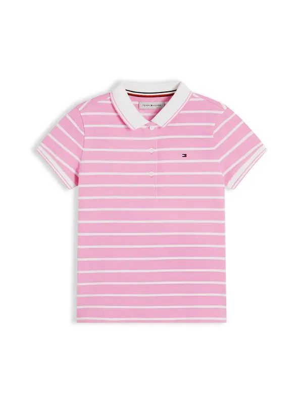 TOMMY HILFIGER TOMMY HILFIGER Majica 'Essential Regular Fit Tipped'  svetlo roza / bela