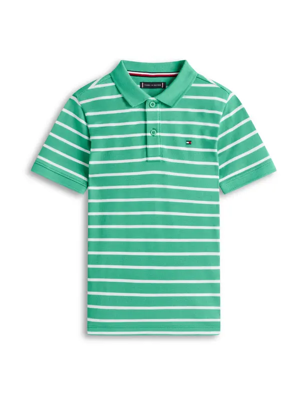 TOMMY HILFIGER TOMMY HILFIGER Majica 'Essential'  smaragd / bela