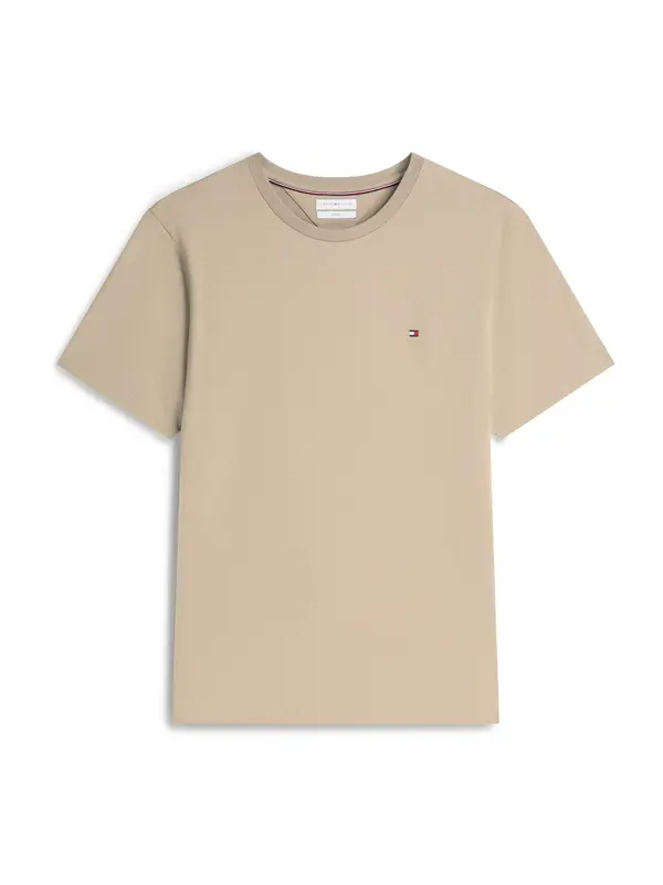 TOMMY HILFIGER TOMMY HILFIGER Majica 'Flag Embroidery'  nude / mornarska / češnjevo rdeča / bela