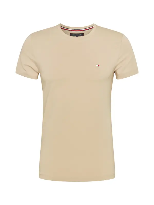 TOMMY HILFIGER TOMMY HILFIGER Majica 'Flag Embroidery Slim'  kaki