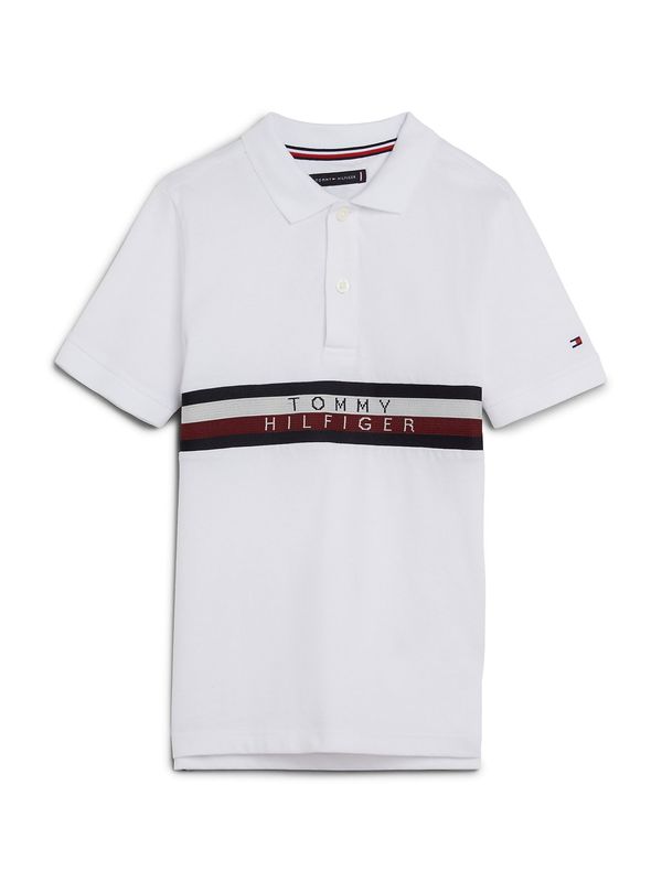 TOMMY HILFIGER TOMMY HILFIGER Majica 'GLOBAL STRIPE'  mornarska / rdeča / bela