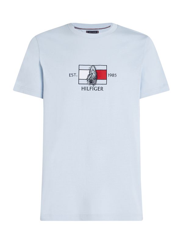 TOMMY HILFIGER TOMMY HILFIGER Majica  golobje modra / rdeča / črna