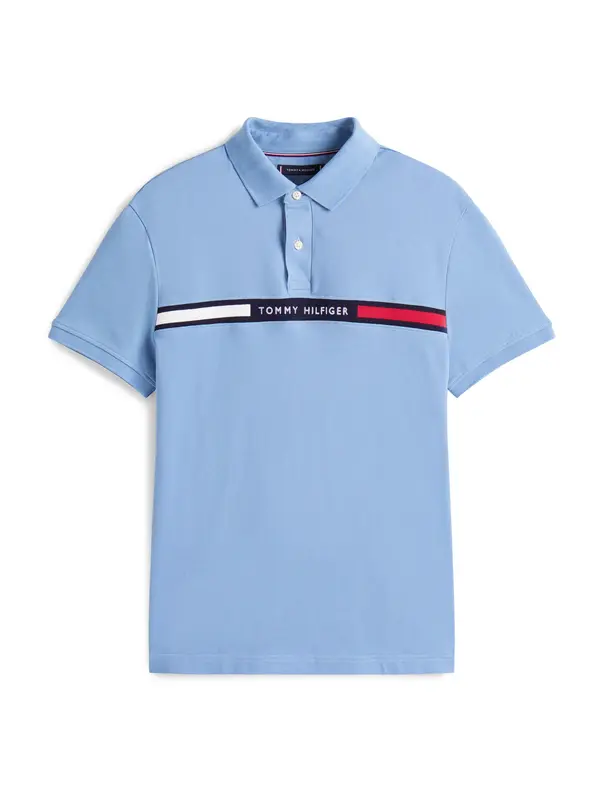 TOMMY HILFIGER TOMMY HILFIGER Majica  golobje modra / živo rdeča / črna / bela