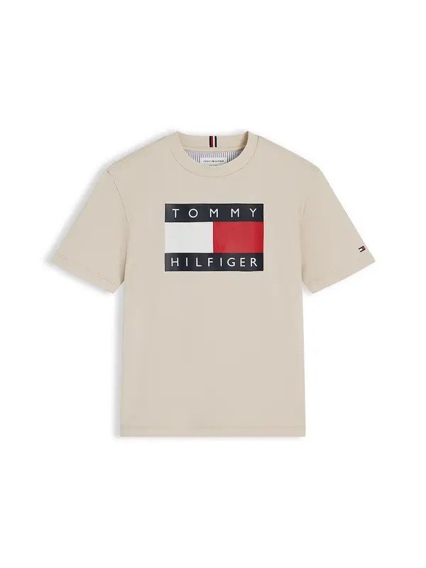 TOMMY HILFIGER TOMMY HILFIGER Majica 'Heritage'  bež / rdeča / črna / bela