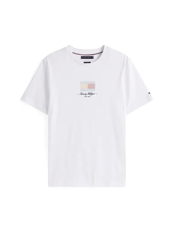 TOMMY HILFIGER TOMMY HILFIGER Majica 'Ithaca'  svetlo modra / svetlo rumena / rdeča / bela