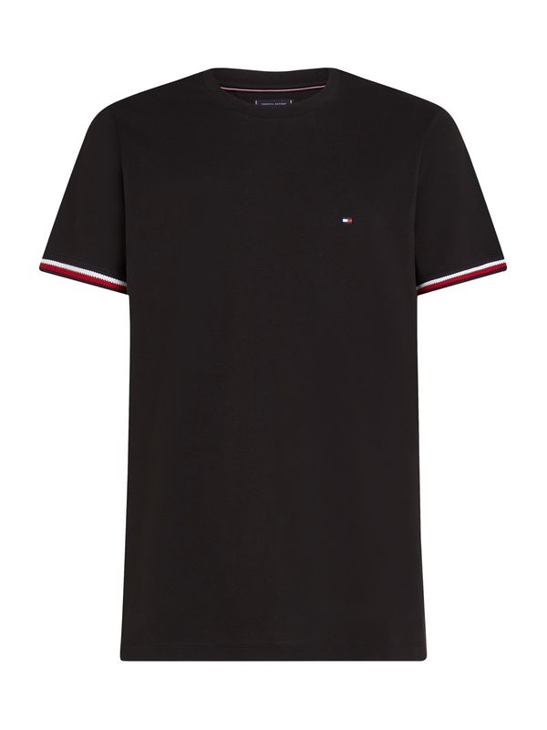 TOMMY HILFIGER TOMMY HILFIGER Majica  karminsko rdeča / črna / bela