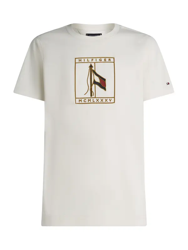TOMMY HILFIGER TOMMY HILFIGER Majica  kremna / marine / sepija / temno rdeča