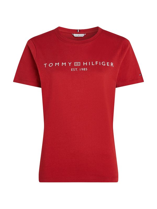 TOMMY HILFIGER TOMMY HILFIGER Majica  krvavo rdeča / bela