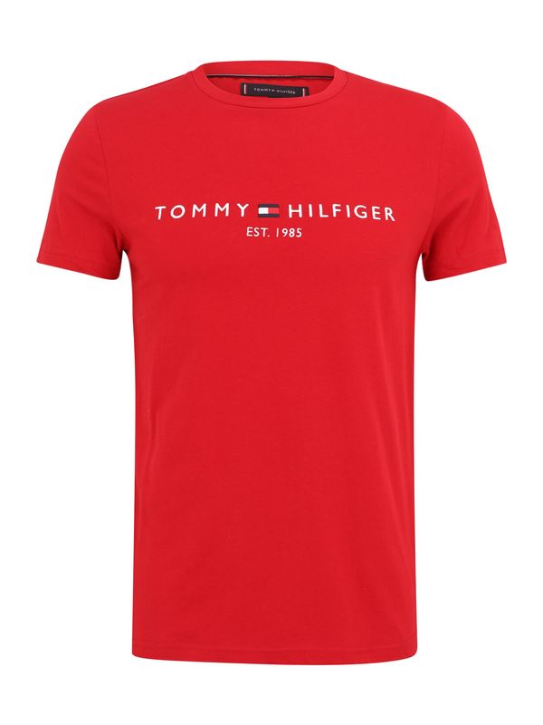 TOMMY HILFIGER TOMMY HILFIGER Majica  krvavo rdeča / bela