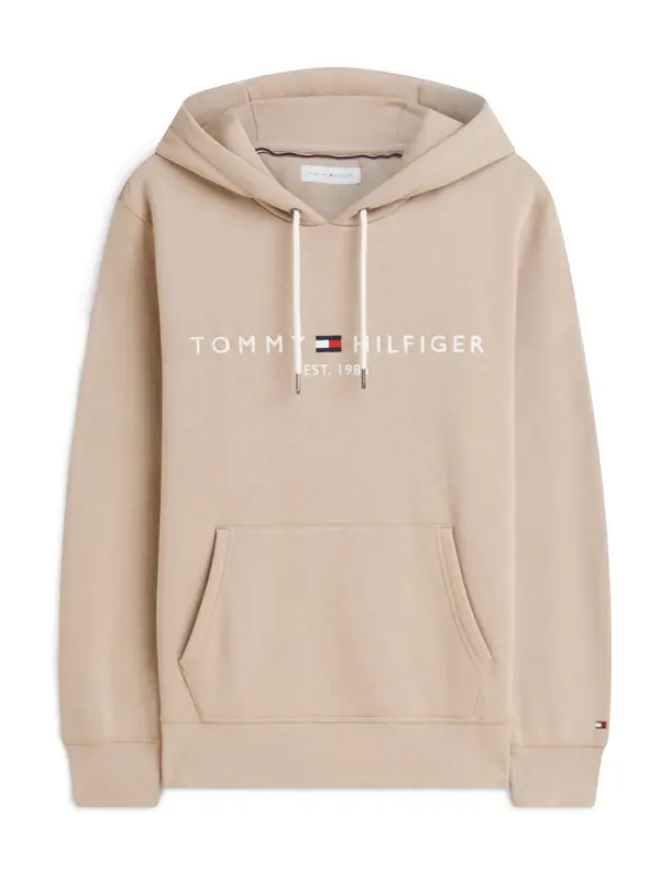 TOMMY HILFIGER TOMMY HILFIGER Majica 'Logo Embroidery Flex Drawstring'  bež / mornarska / rdeča / bela