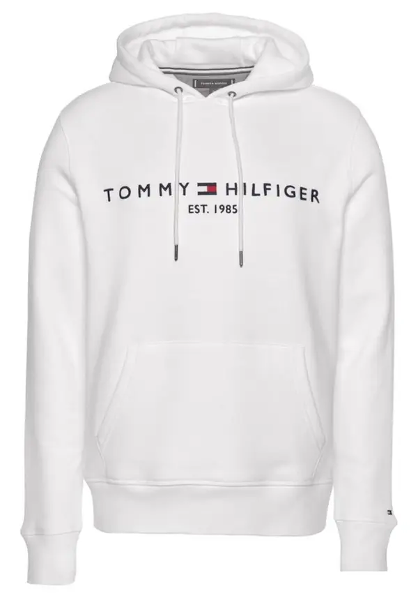 TOMMY HILFIGER TOMMY HILFIGER Majica 'Logo Embroidery Flex Drawstring'  mornarska / rdeča / bela