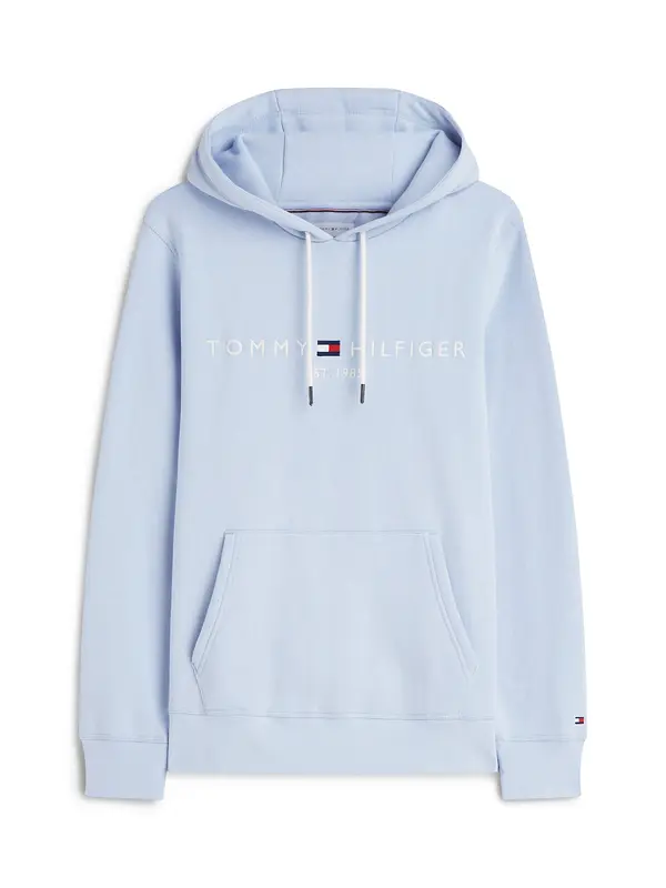 TOMMY HILFIGER TOMMY HILFIGER Majica 'Logo Embroidery Flex Drawstring'  mornarska / svetlo modra / rdeča / bela