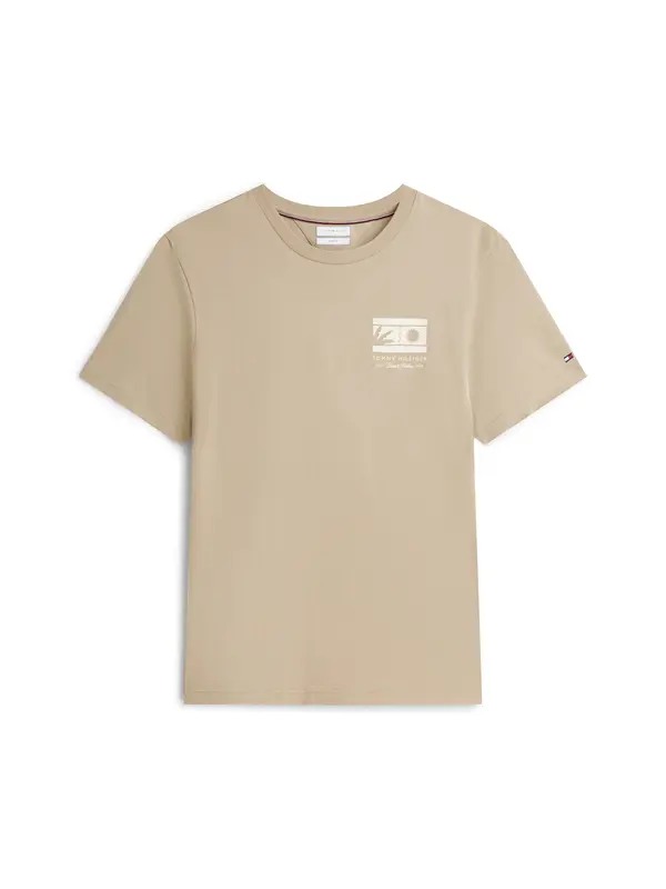 TOMMY HILFIGER TOMMY HILFIGER Majica 'Logo Graphic'  bež / bela