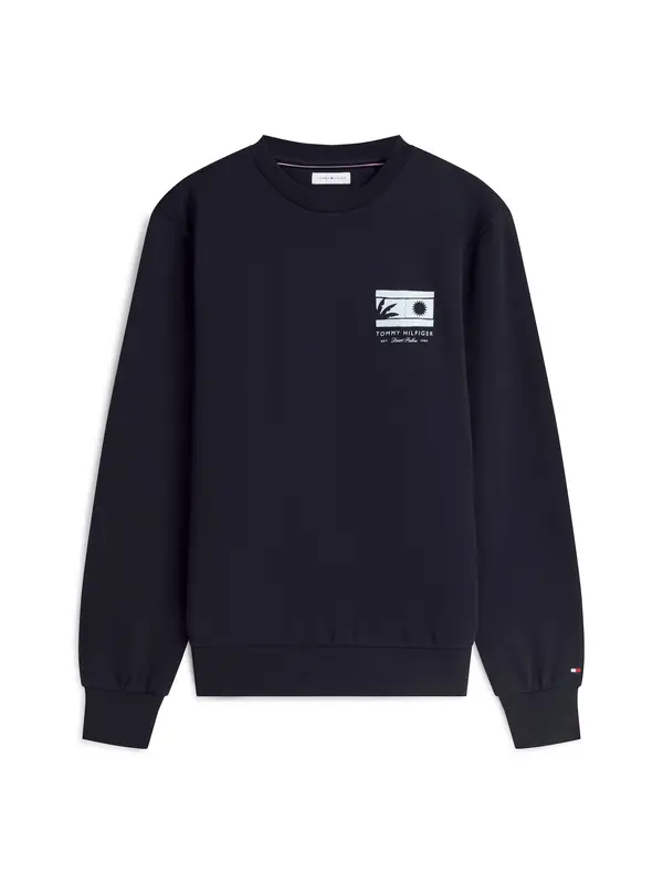 TOMMY HILFIGER TOMMY HILFIGER Majica 'Logo Graphic French'  mornarska / bela
