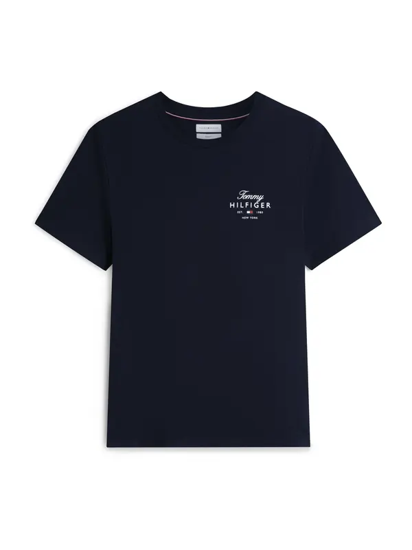 TOMMY HILFIGER TOMMY HILFIGER Majica 'Logo'  mornarska / bela