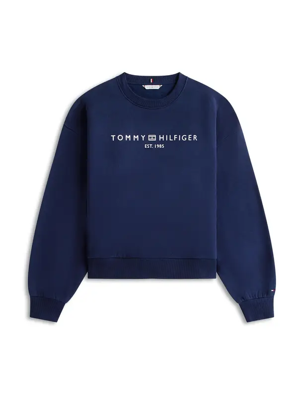 TOMMY HILFIGER TOMMY HILFIGER Majica 'Logo Relaxed'  mornarska / bela
