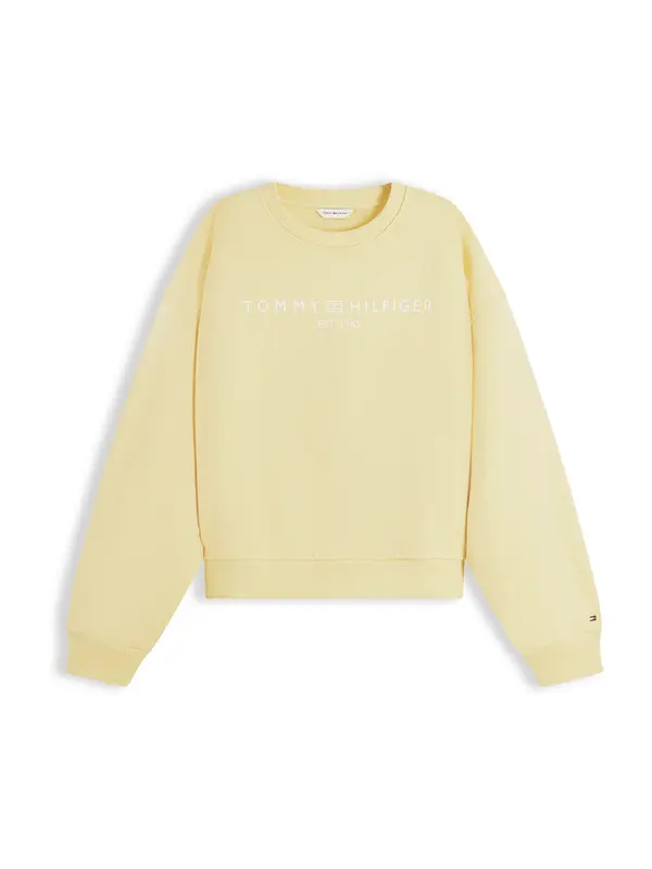 TOMMY HILFIGER TOMMY HILFIGER Majica 'Logo Relaxed'  rumena / bela