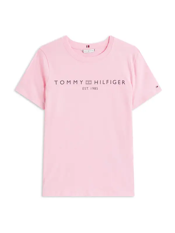 TOMMY HILFIGER TOMMY HILFIGER Majica 'Logo'  roza / črna