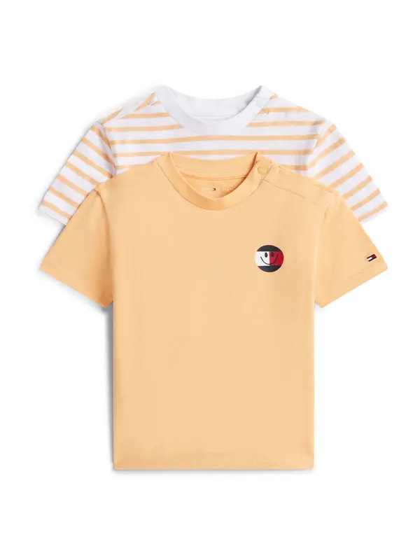 TOMMY HILFIGER TOMMY HILFIGER Majica  mandarina / bela