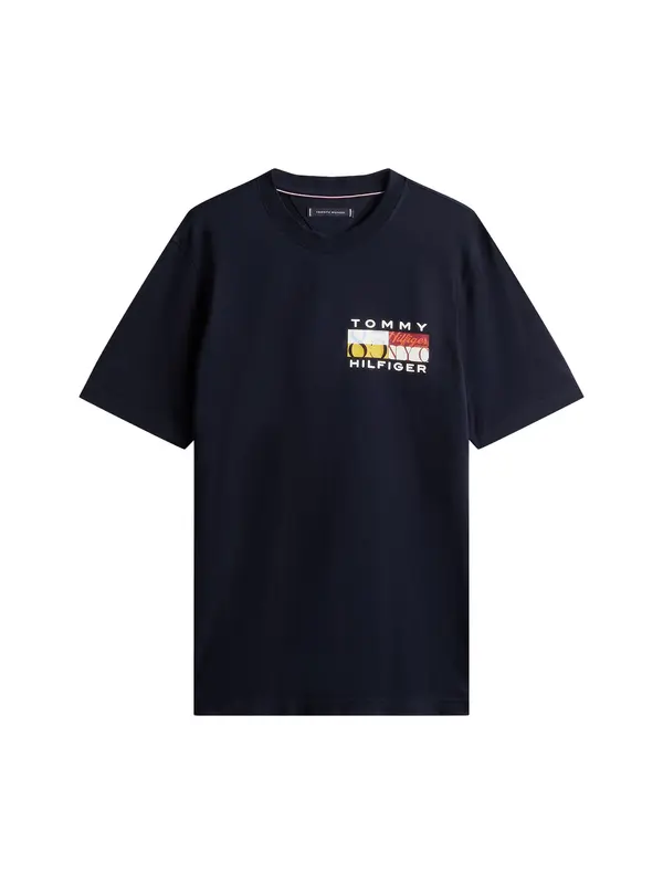 TOMMY HILFIGER TOMMY HILFIGER Majica  marine / kari / rdeča / bela